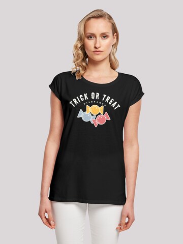 F4NT4STIC Shirt 'Trick Or Treat Halloween' in Black: front