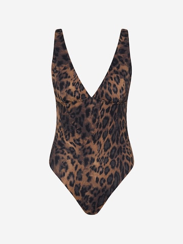 SEA LEVEL Triangle Swimsuit 'Savanna' in Brown: front