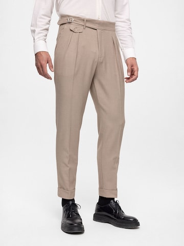 Antioch Tapered Trousers in Beige: front