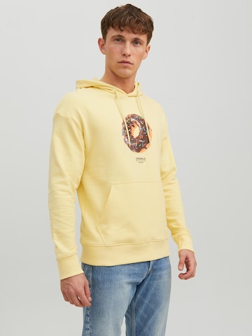 JACK & JONES Sweatshirt 'Dimensional' in Geel: voorkant