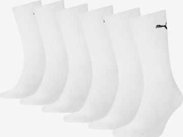 PUMA - Calcetines deportivos en blanco: frente