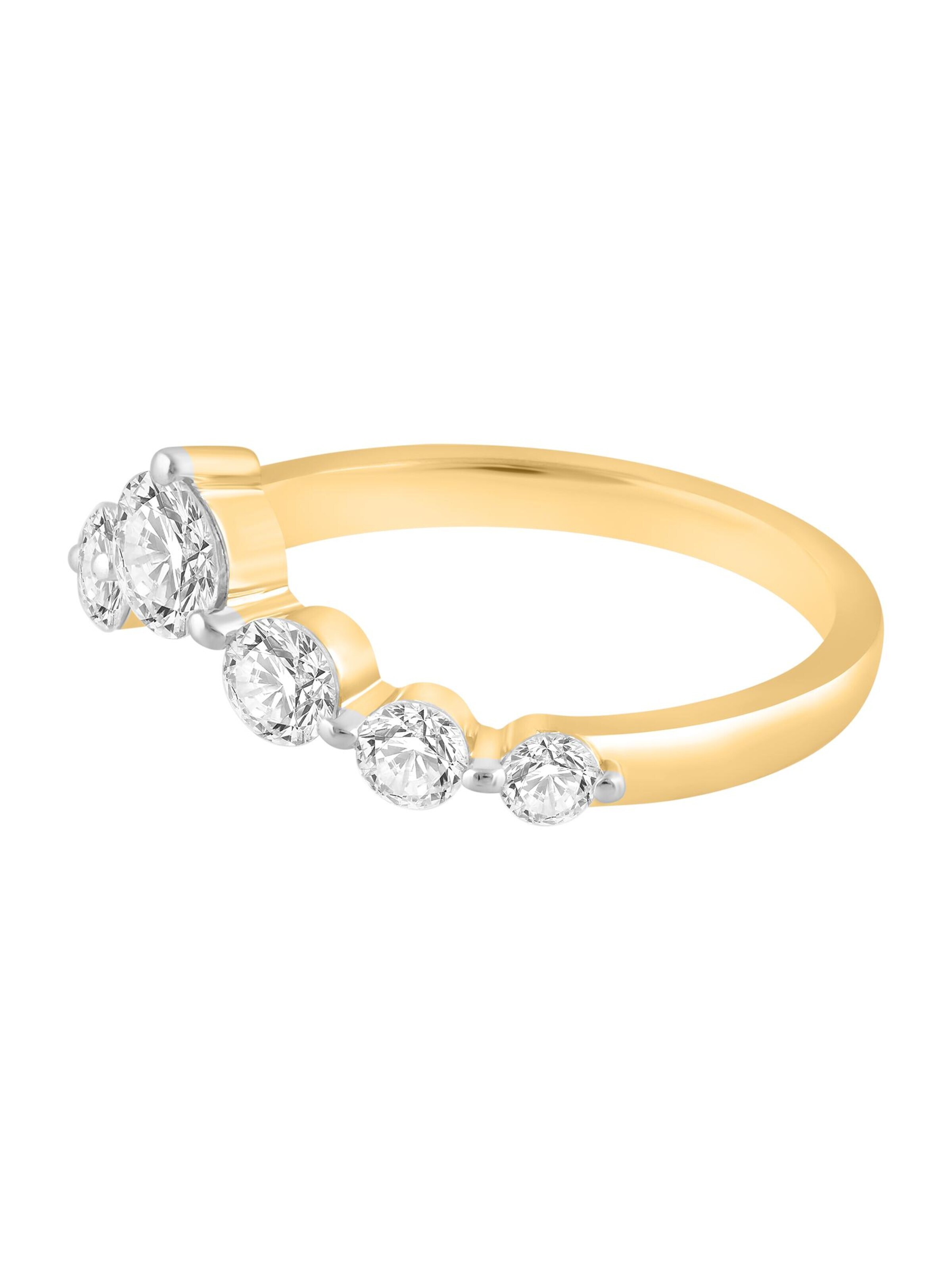 Anello 'Ring aus 375 Gelbgold mit Lab Grown Diamant' di ETHISHER DIAMANTEN in oro