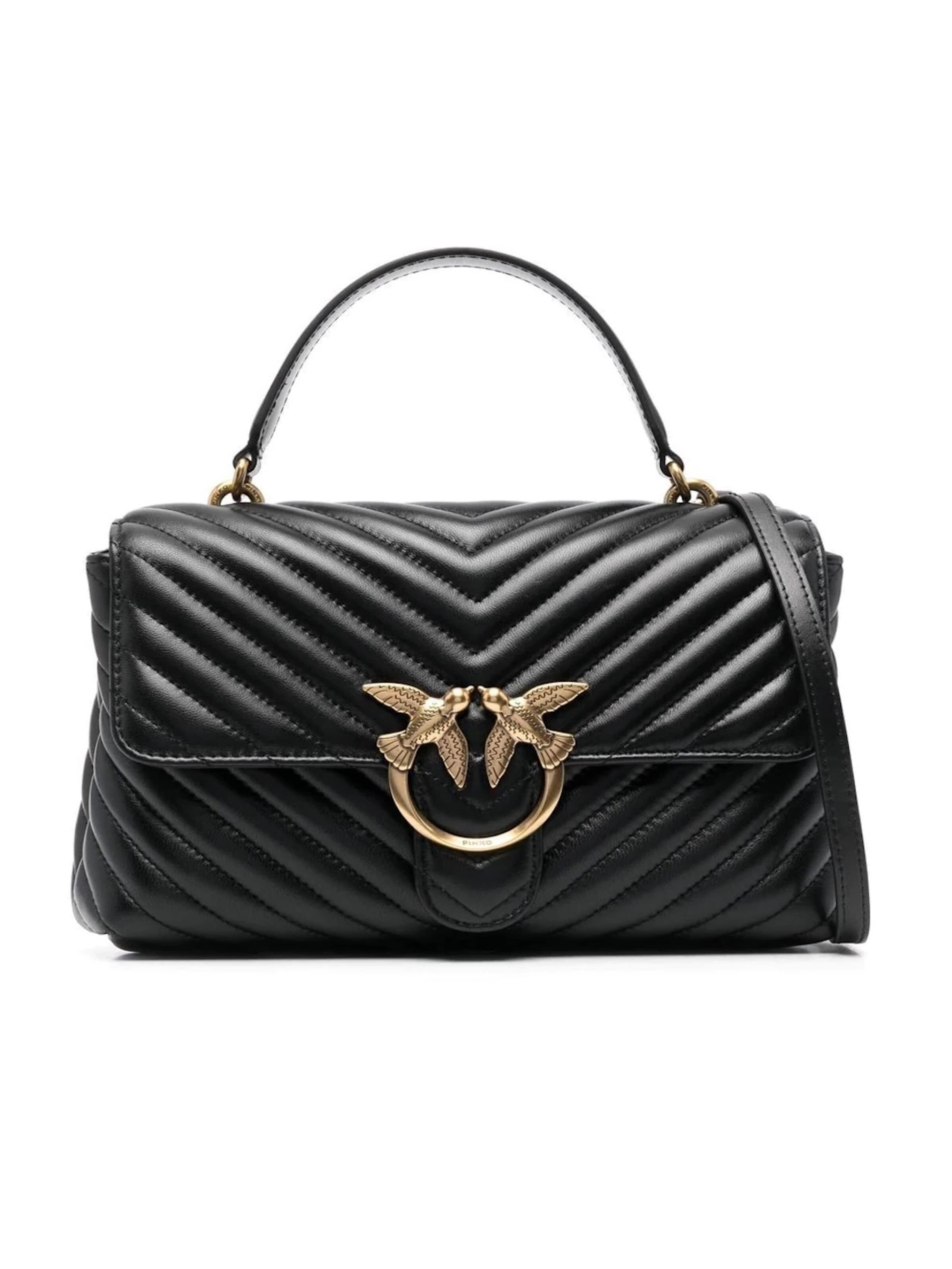 Borsa a tracolla '100043 A0GK' di PINKO in nero: frontale