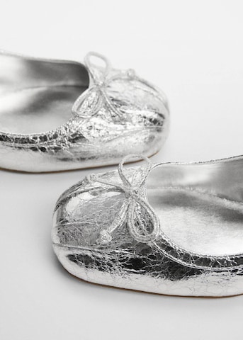 MANGO Ballet Flats 'lago' in Silver