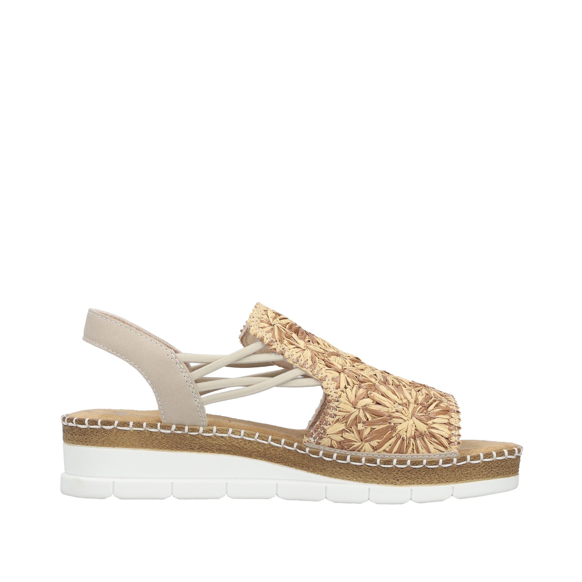 Sandales à lanières 'V1268' Rieker en beige