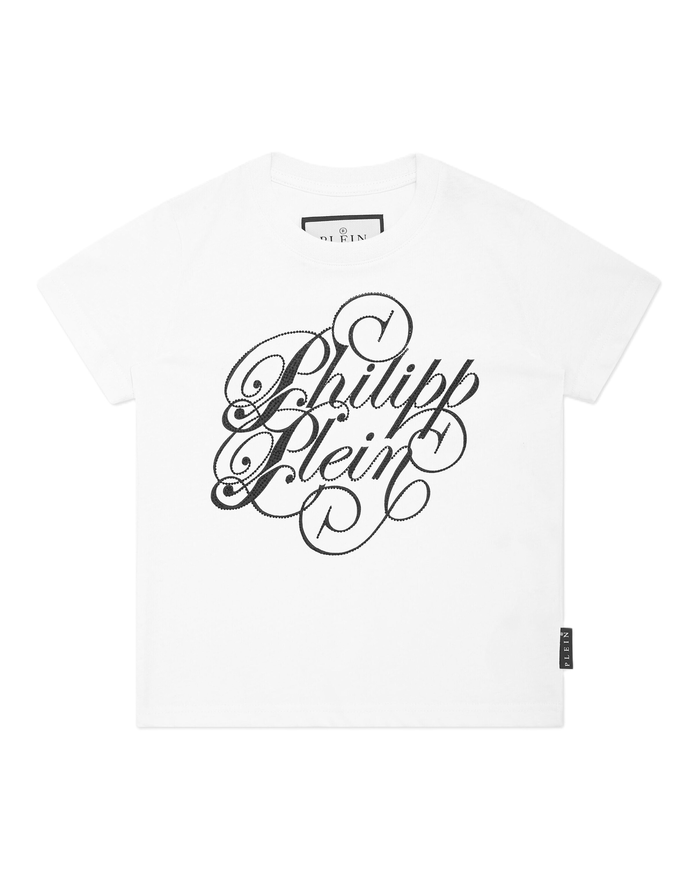 Philipp Plein - Camiseta 'Coursive' en blanco: frente