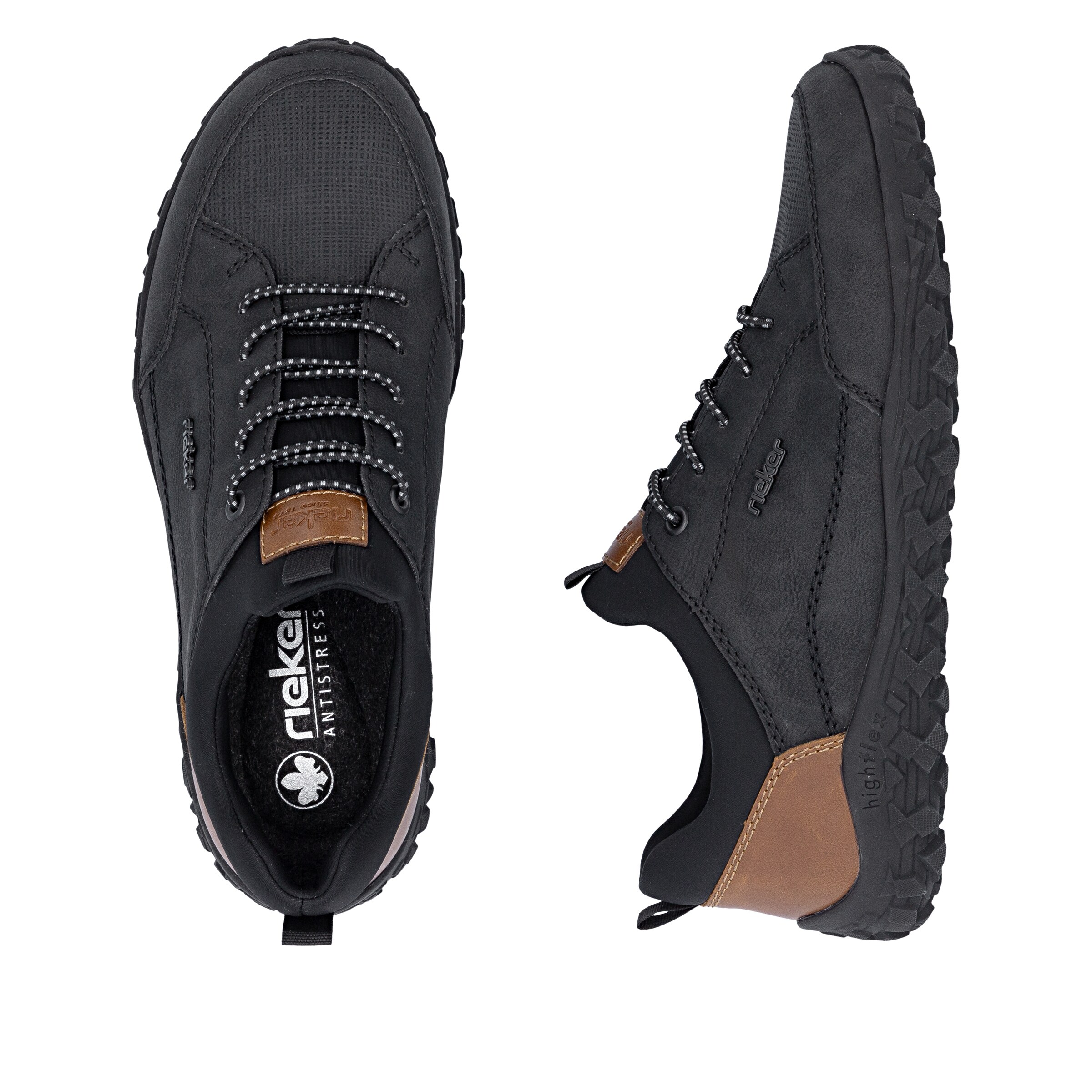 Baskets basses Rieker en noir