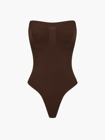 cfab (formerly creamy fabrics) Shapingbody 'Trägerloser Bodysuit Sculpting Shapewear mit String'‌‌‌‌‌ in Braun