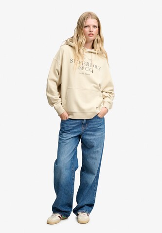 Sweat-shirt 'Luxe Casual' Superdry & Co en beige