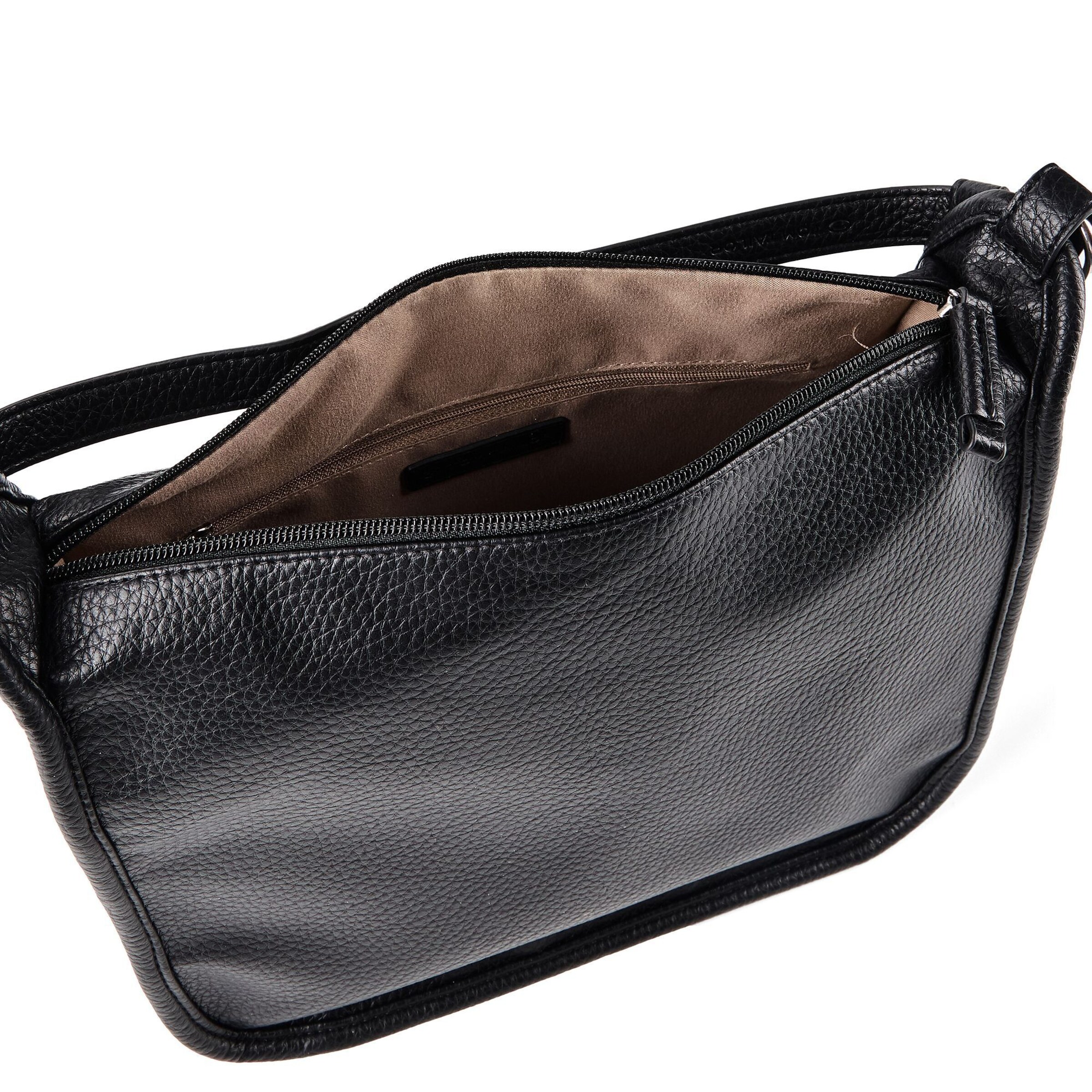 TOM TAILOR Shoulder Bag 'Evann' in Black