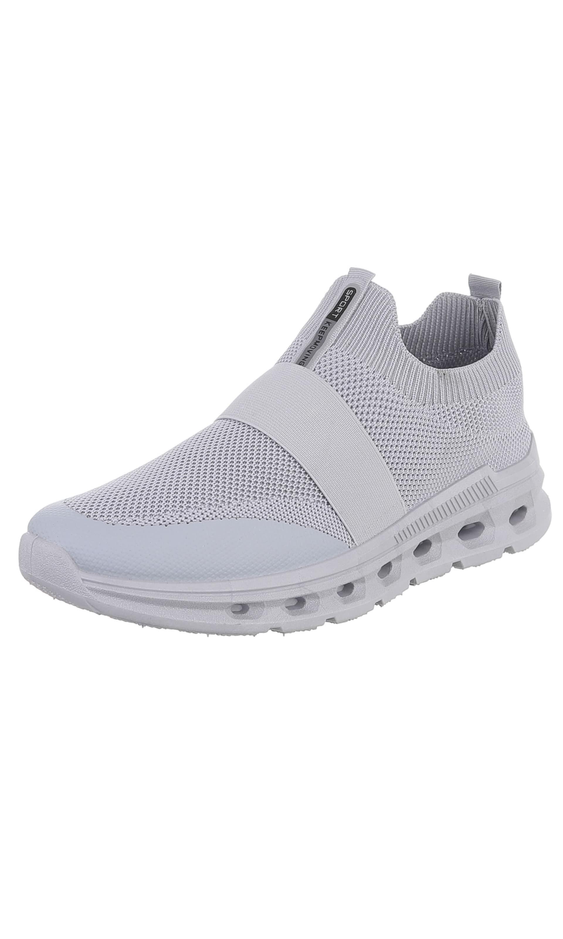 CoolWalk Slip-Ons in Grey: front