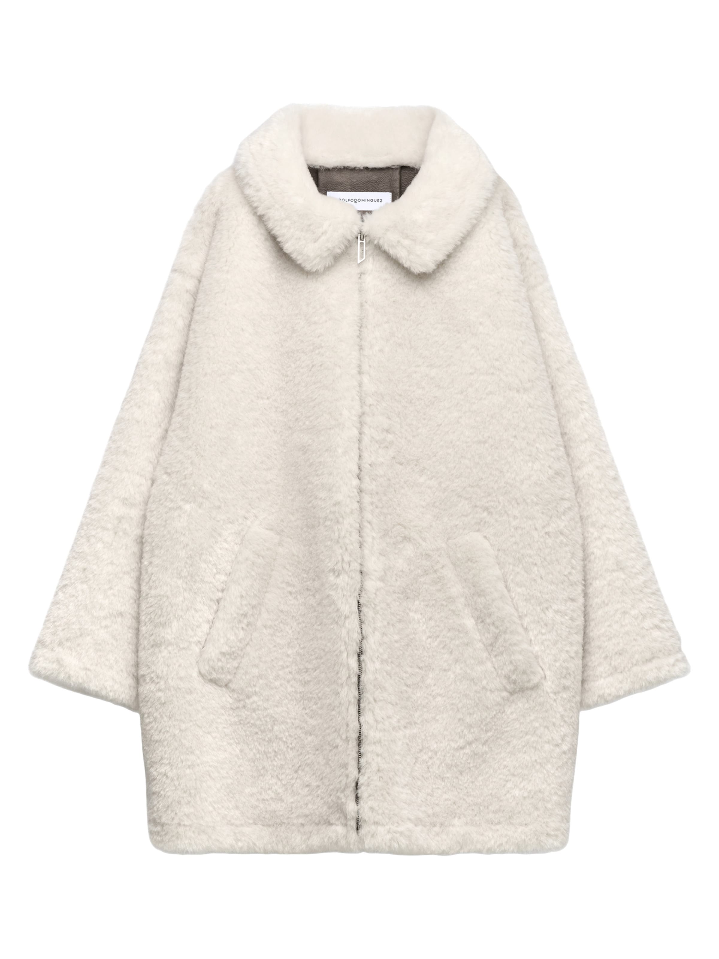 Adolfo Dominguez Between-seasons coat in White: front
