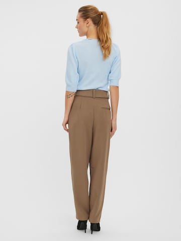 VERO MODA Loose fit Pleat-Front Pants 'Ulia' in Brown