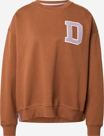 Sweat-shirt Derbe en marron : devant