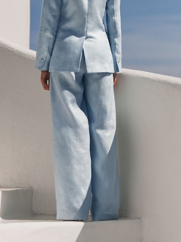 Wide Leg Pantalon à pince 'N. Premium' Next en bleu
