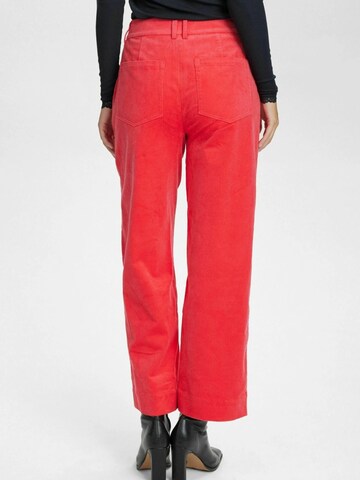 NÜMPH Wide Leg Housut 'DEANNA' värissä punainen