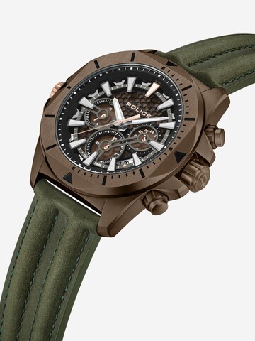 POLICE Analoog horloge 'Electrical' in Bruin