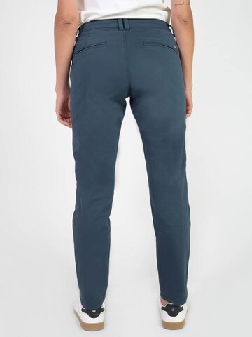 Coupe slim Pantalon chino Le Temps Des Cerises en bleu