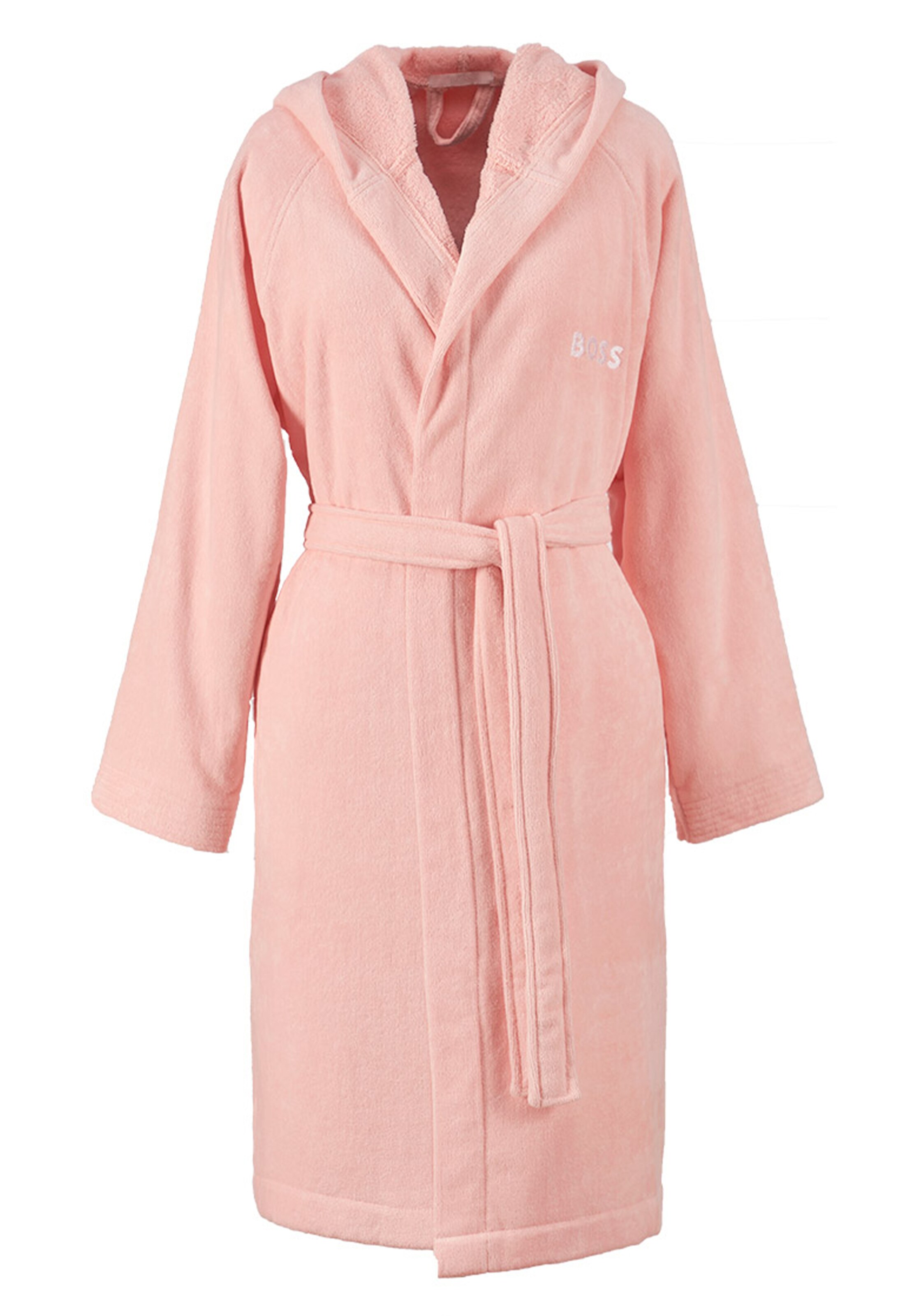 BOSS Bademantel 'PLAIN' in Pink: Vorderseite