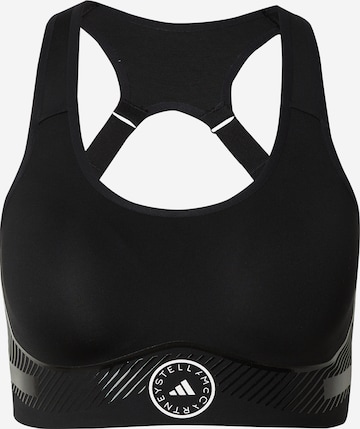 ADIDAS BY STELLA MCCARTNEY Bustier Sport-BH 'Truepace' in Schwarz: predná strana