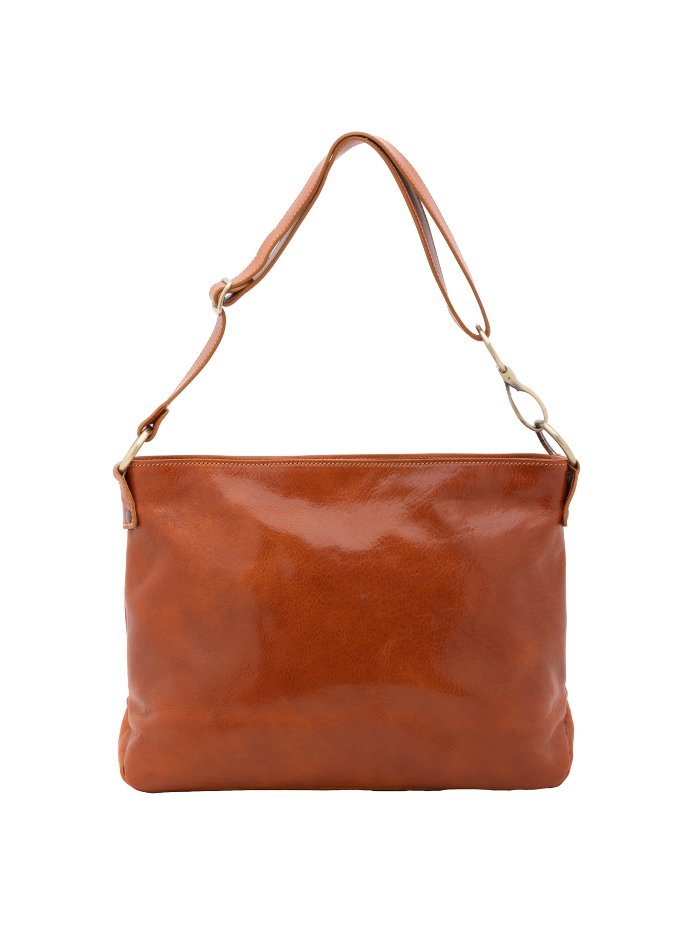 Borsa a spalla 'Borsa a Spalla Donna Pelle Vacchetta - Tracolla Regolabile e Zip' di I Fratelli in beige