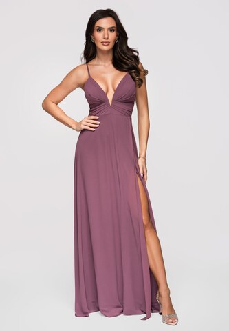 Robe de soirée Ombre en violet : devant