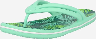 Crocs Zehentrenner in smaragd / jade / hellgrün / weiß, Produktansicht