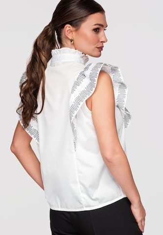 Ombre Blouse in White
