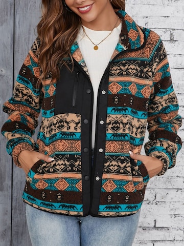 Yesfashion Fleece jacket in Brown