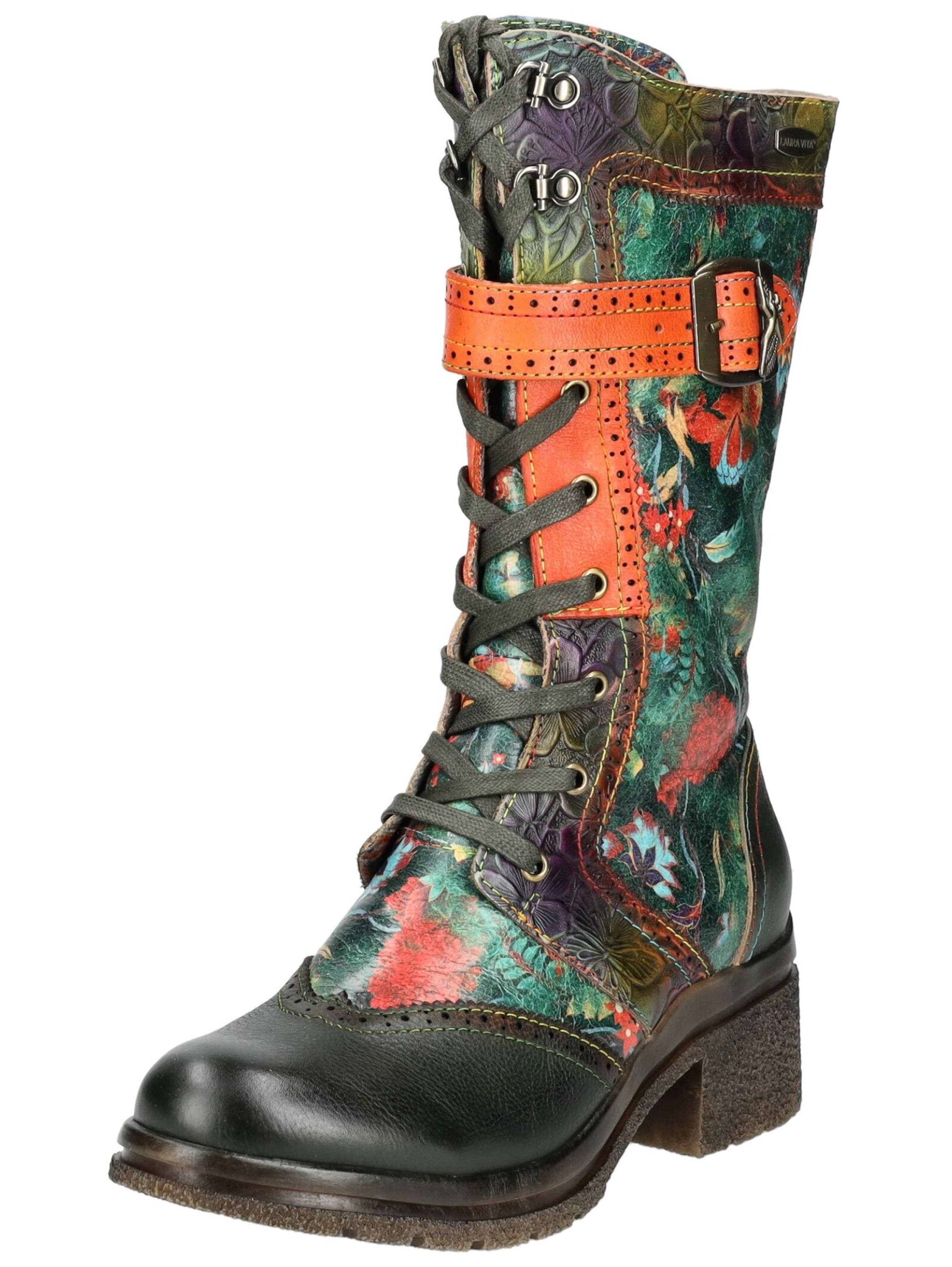 Bottes à lacets Laura Vita en vert : devant