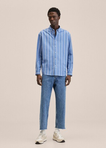 MANGO MAN Regular Fit Hemd 'Zorlar' in Blau