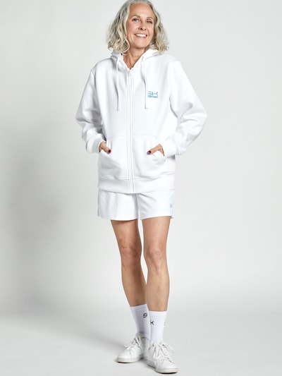 SPORTKIND Chaqueta deportiva 'Unisex Zip Hoodie' en XS en blanco, Vista del producto
