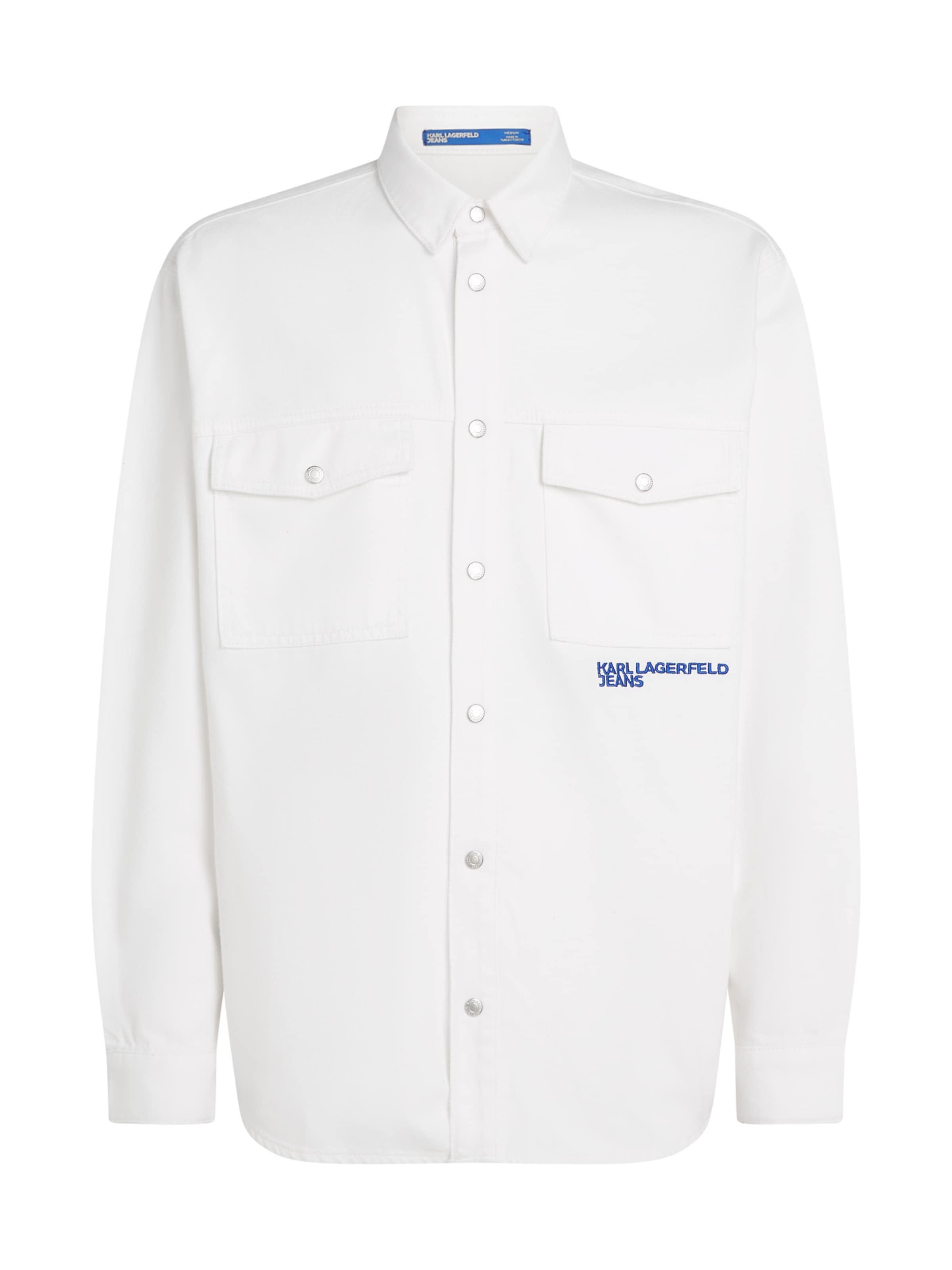 balta KARL LAGERFELD JEANS Demisezoninė striukė 'Out Of The Blue': priekis