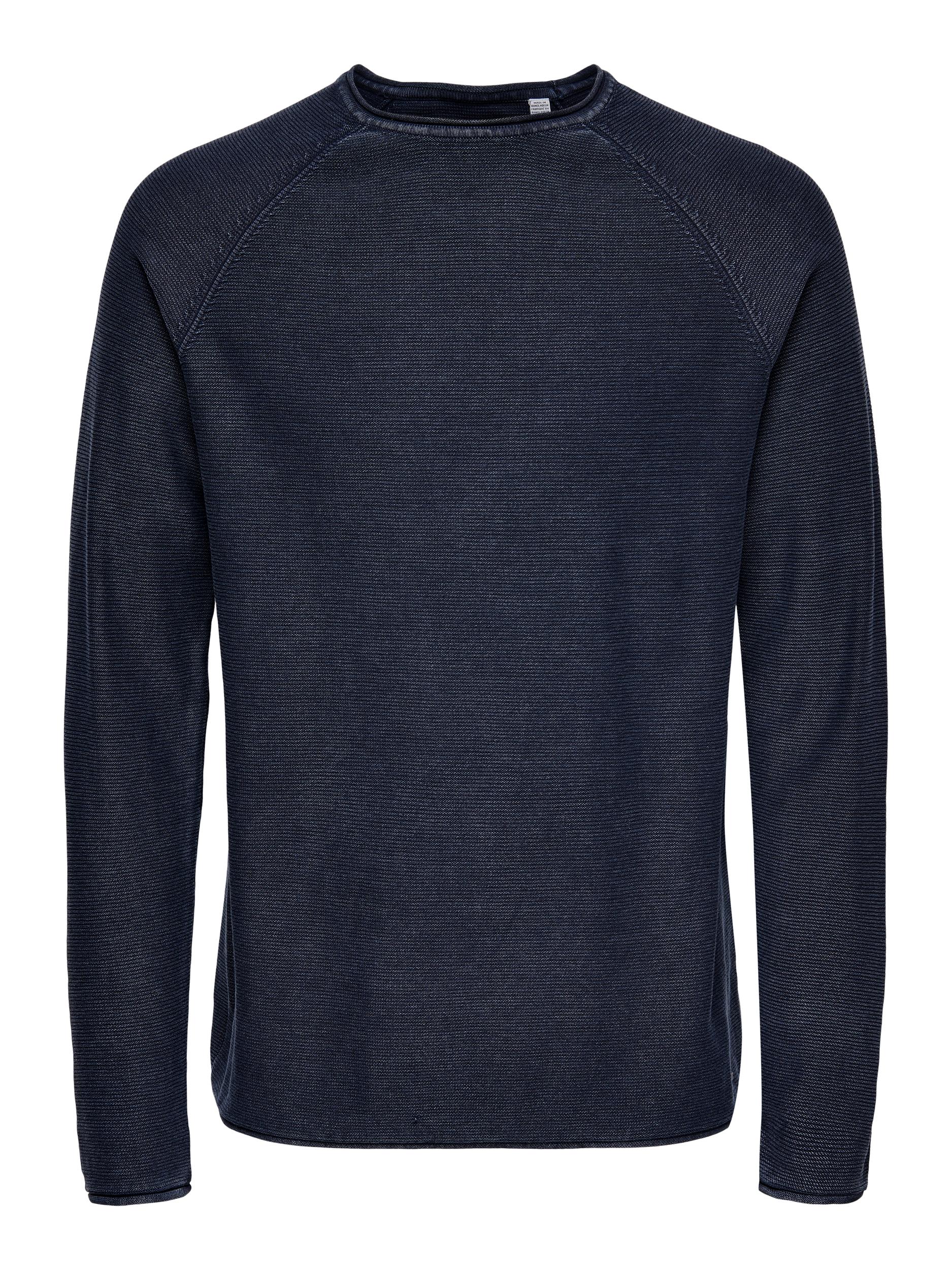 Uomo Abbigliamento Only & Sons Pullover Dextor in Blu Notte Uomo Abbigliamento Only & Sons Pullover Dextor in Blu Notte