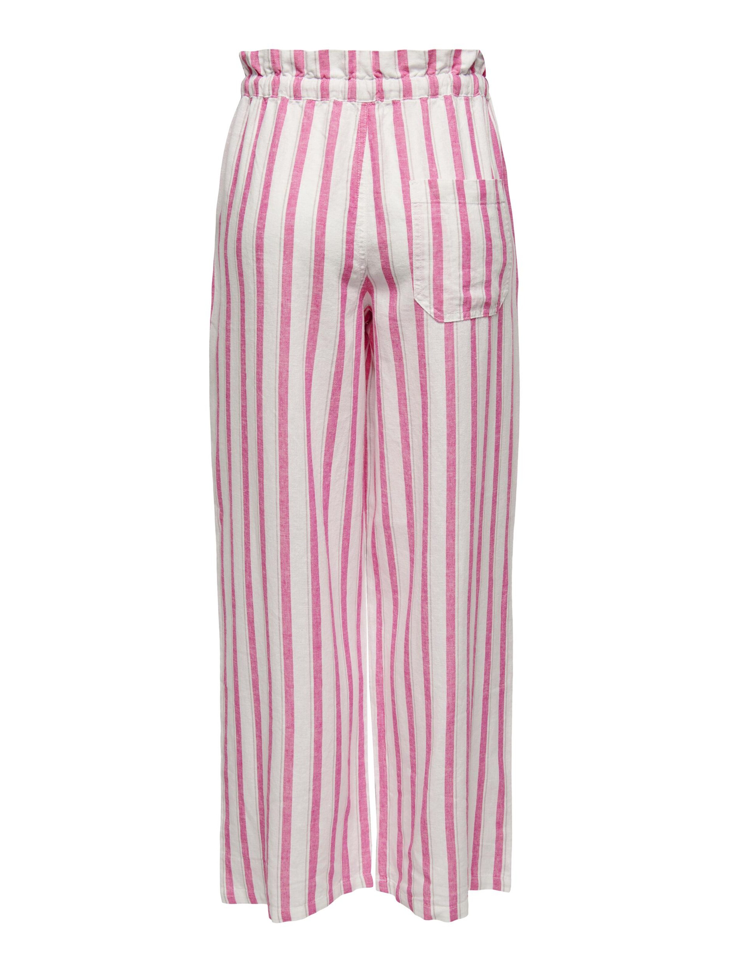 ONLY Bő szár Nadrág 'CARO' - fehér