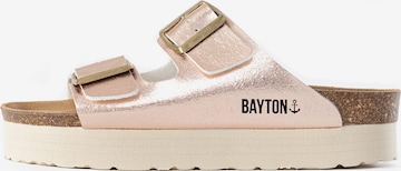 Bayton Pantoletter 'Japet' i pink: forside