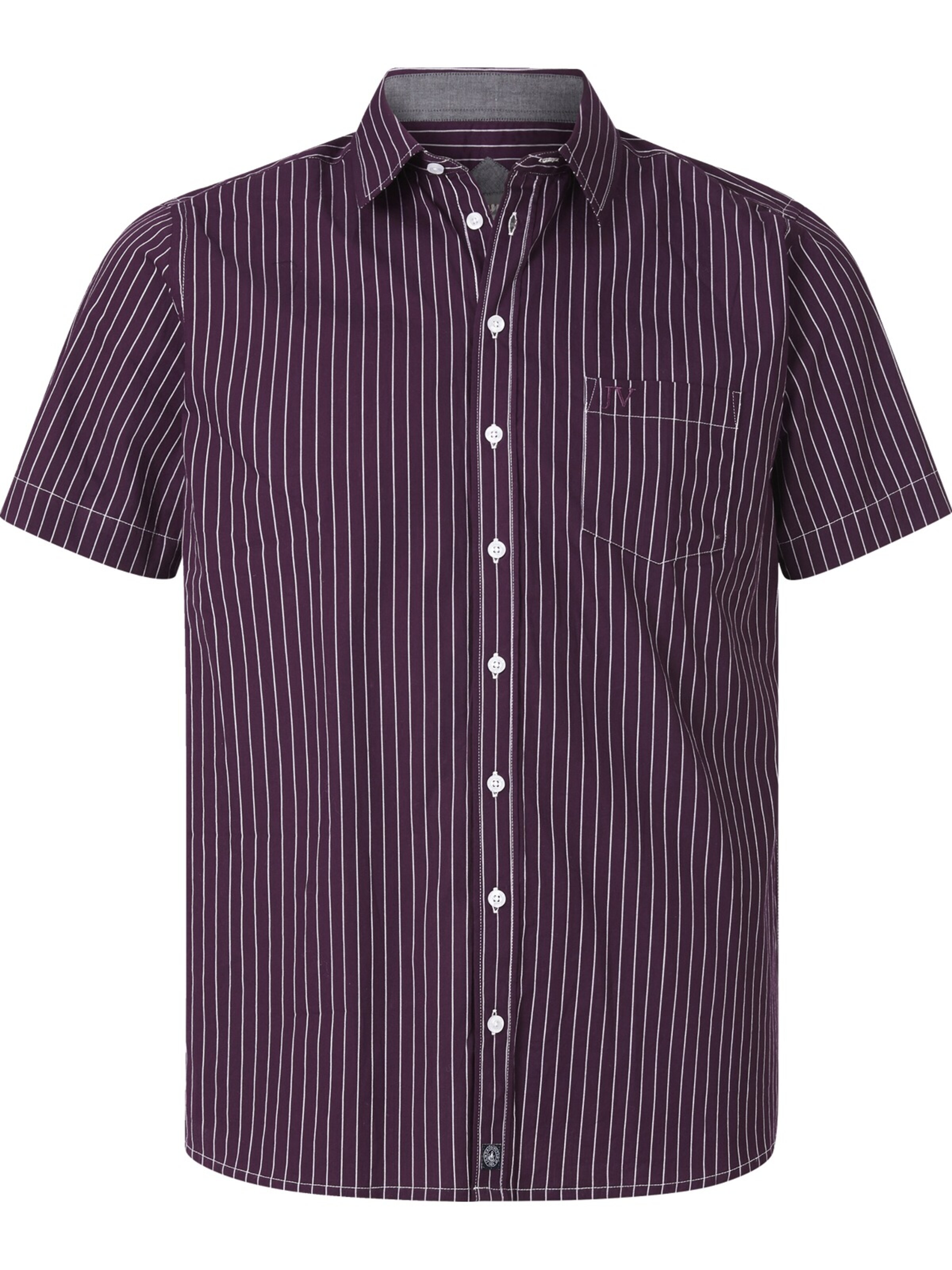 Jan Vanderstorm Comfort Fit Kurzarmhemd 'Perttu ' in Lila: Vorderseite