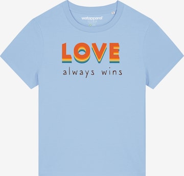 T-shirt 'Love always wins' Watapparel en bleu : devant