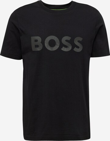 BOSS - Camisa 'Mirror 1' em preto: frente