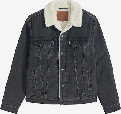 S dydžio Demisezoninė striukė 'Levi's x Justin Timberlake Type 3 Sherpa Trucker' iš LEVI'S ®, spalva – juodo džinso spalva / natūrali balta, Prekių apžvalga