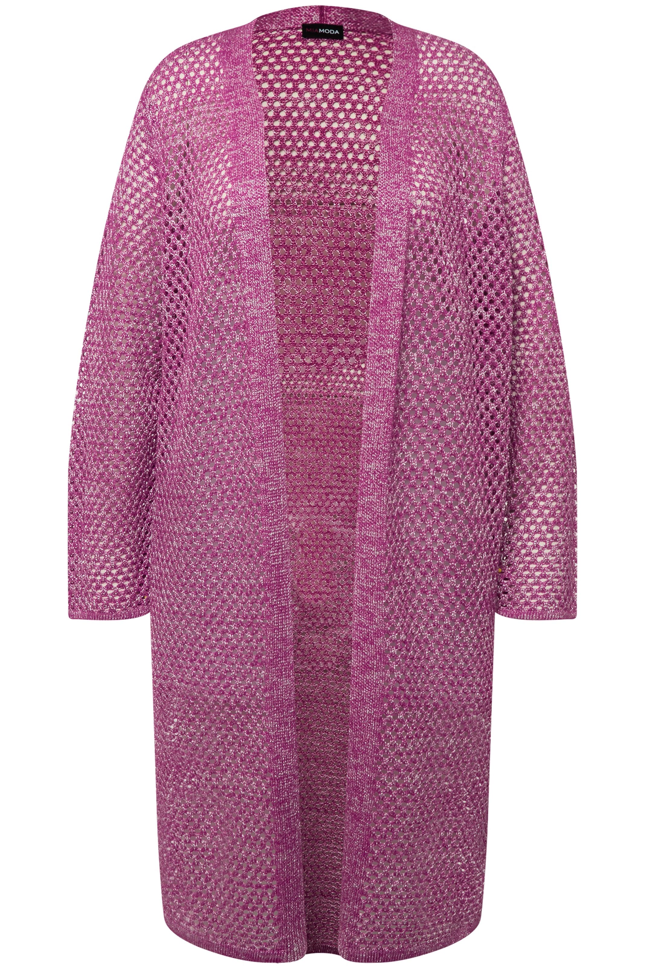MIAMODA Strickjacke in Lila: Vorderseite