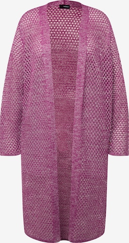 MIAMODA Knit Cardigan in Purple: front