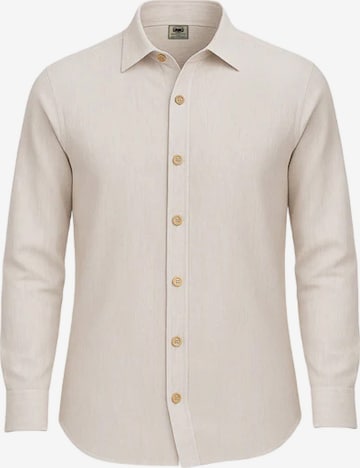 UNIQVIBE Regular Fit Hemd in Beige: Vorderseite