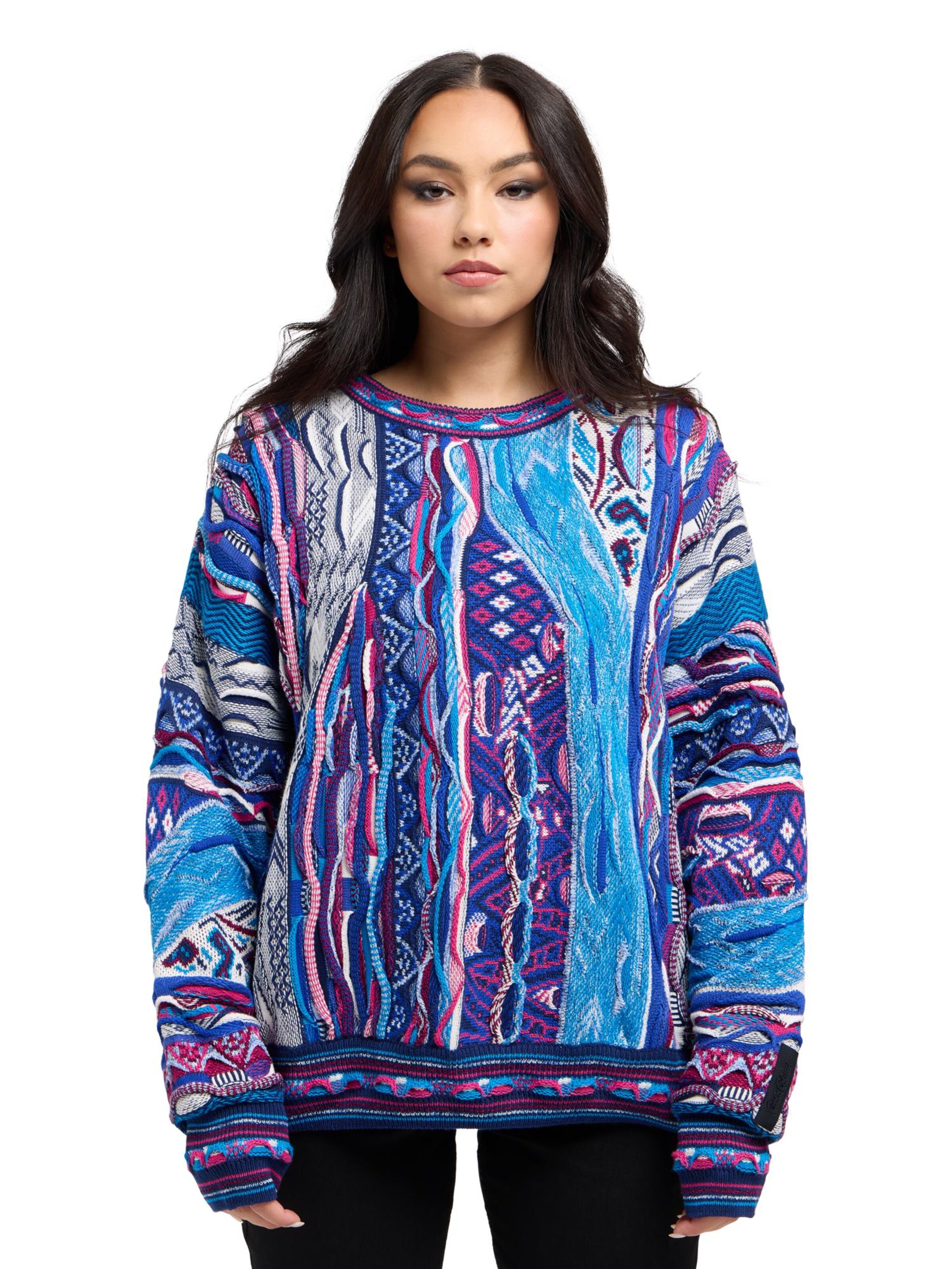 Carlo Colucci Pullover ' Di Nicola ' in Blau: Vorderseite