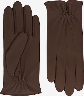 Roeckl Full finger gloves 'ANTWERPEN PLAIN' in Brown: front