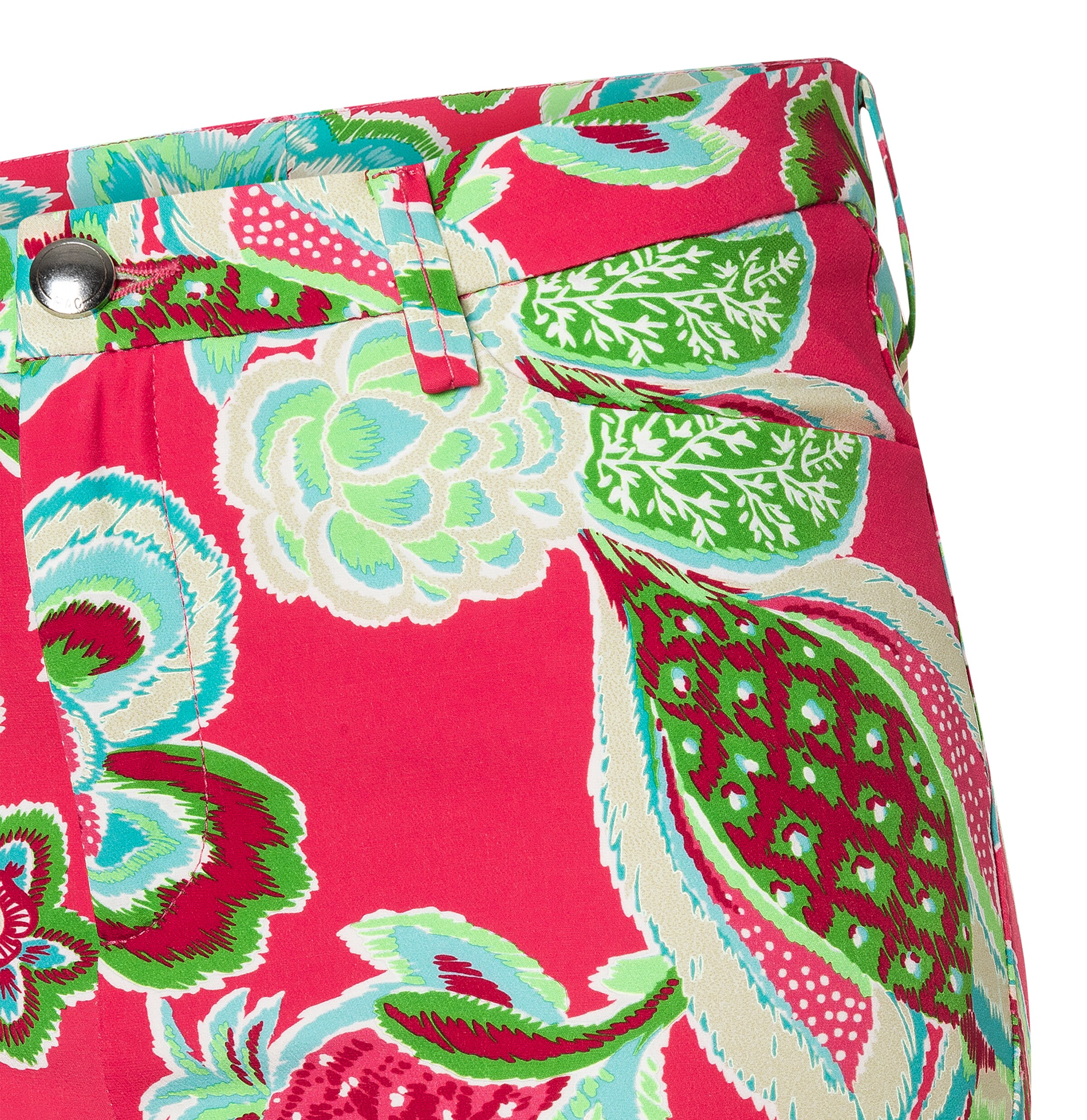 MAC Flared Pleated Pants 'Aida Kick' in Pink