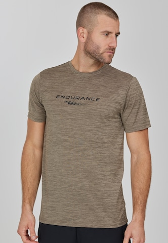 ENDURANCETehnička sportska majica 'PORTOFINO' - smeđa boja: prednji dio