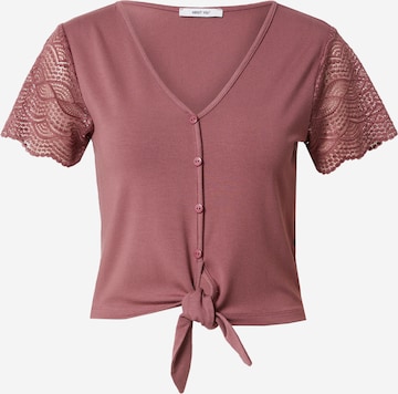 ABOUT YOU T-shirt 'Evelin' i rosa: framsida