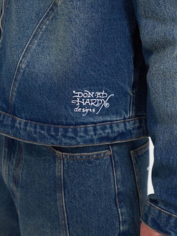 Ed Hardy Övergångsjacka 'Flammender Schädel' i blå