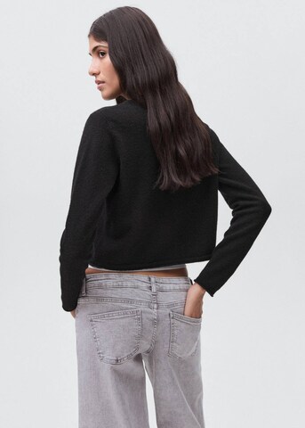 MANGO TEEN Knit Cardigan 'Curly' in Black